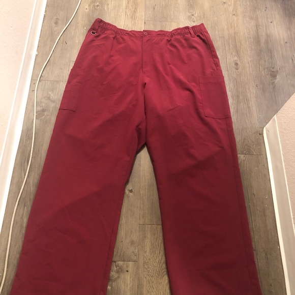 Dickie Men’s Maroon Cargo Style Jogger Pull-On Scrub Elastic Pant Size 42 - Picture 10 of 10